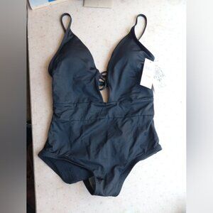 Womens Becca Swimsuit One Piece Black Size Small Removeable Cups
